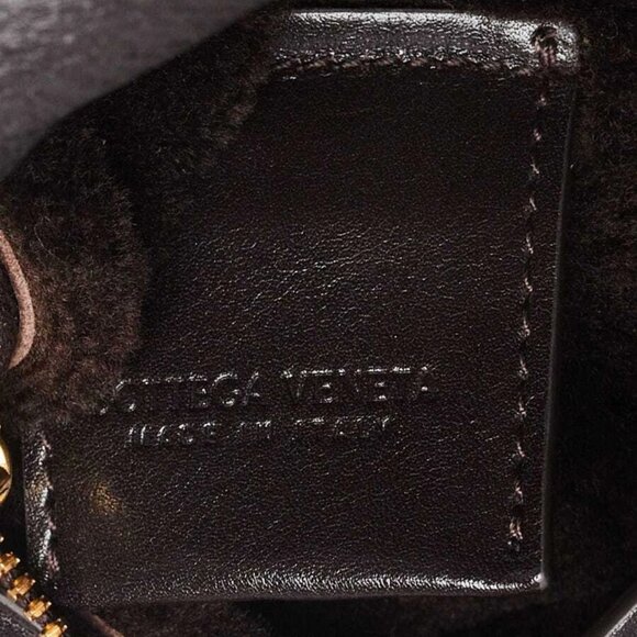 Bottega Veneta Dark Brown Leather/Shearling Mini Jodie Bag - Picture 8 of 11